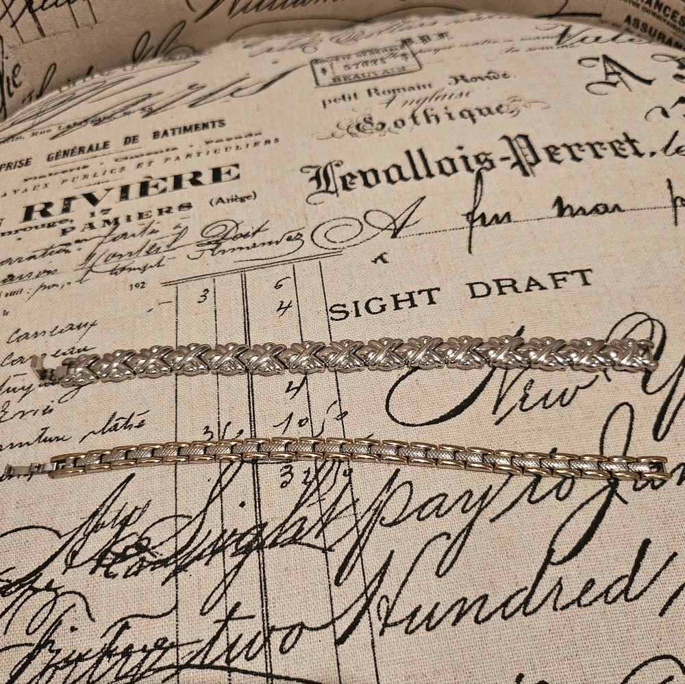 Womens Silver and Gold Tone Fashion Bracelets